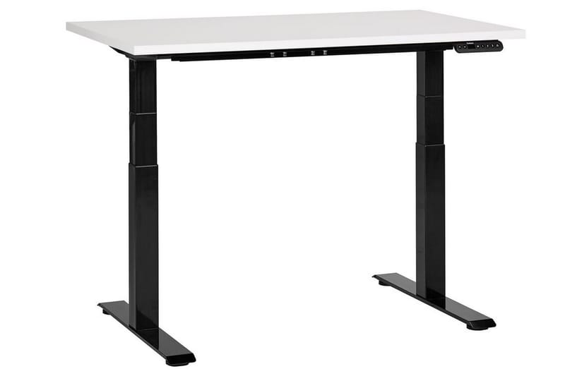 Bina Skrivebord 72x120 cm - Hvit/Svart - Møbler - Bord - Kontorbord - Skrivebord - Hev og senkbart skrivebord