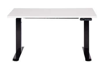 Bina Skrivebord 72x120 cm - Hvit/Svart - Møbler - Bord - Kontorbord - Skrivebord - Hev og senkbart skrivebord