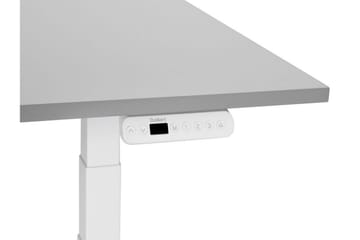 Bina Skrivebord 72x120 cm i Tre med Metallstativ - Grå|Hvit - Møbler - Bord - Kontorbord - Skrivebord - Hev og senkbart skrivebord
