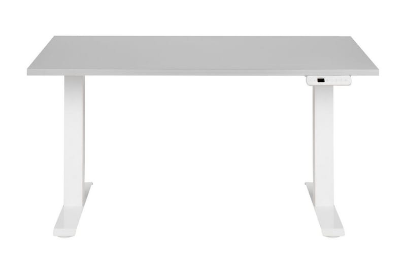Bina Skrivebord 72x120 cm i Tre med Metallstativ - Grå|Hvit - Møbler - Bord - Kontorbord - Skrivebord - Hev og senkbart skrivebord