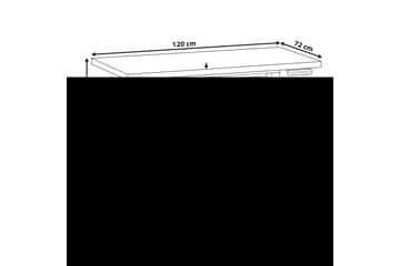 Bina Skrivebord 72x120 cm i Tre med Metallstativ - Grå|Hvit - Møbler - Bord - Kontorbord - Skrivebord - Hev og senkbart skrivebord