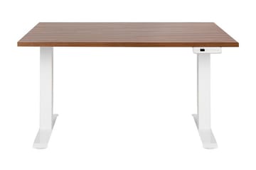 Bina Skrivebord 72x120 cm i Tre med Metallstativ - Mørkt Tre|Hvit - Møbler - Bord - Kontorbord - Skrivebord - Hev og senkbart skrivebord