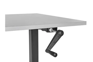 Bina Skrivebord 72x120 cm i Tre med Stålstativ - Grå|Svart - Møbler - Bord - Kontorbord - Skrivebord - Hev og senkbart skrivebord
