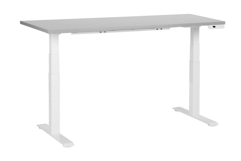 Bina Skrivebord 72x160 cm - Grå/Hvit - Møbler - Bord - Kontorbord - Skrivebord - Hev og senkbart skrivebord