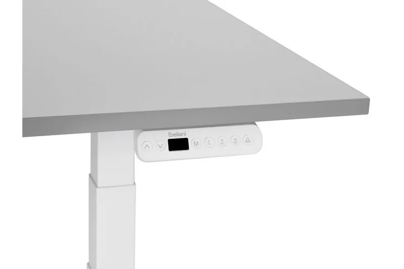 Bina Skrivebord 72x160 cm - Grå/Hvit - Møbler - Bord - Kontorbord - Skrivebord - Hev og senkbart skrivebord