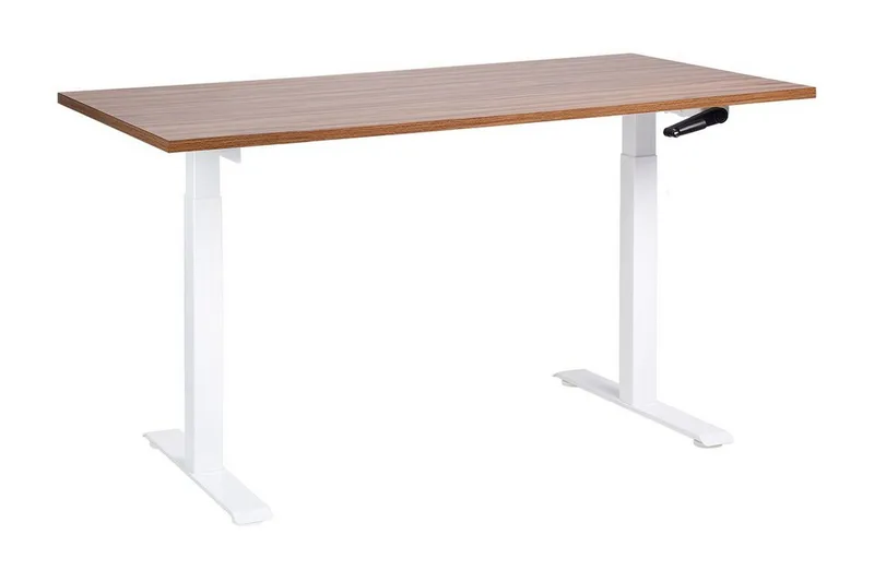 Bina Skrivebord 72x160 cm i Tre med Metallstativ, Brun|Hvit