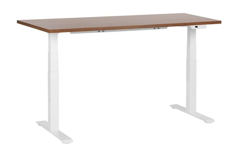 Bina Skrivebord 72x160 cm i Tre med Metallstativ, Brun|Hvit