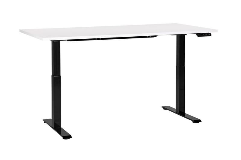 Bina Skrivebord 72x160 cm i Tre med Metallstativ, Hvit|Svart
