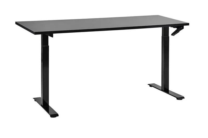 Bina Skrivebord 72x160 cm i Tre med Metallstativ, Svart