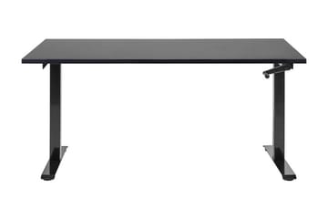 Bina Skrivebord 72x160 cm i Tre med Metallstativ - Svart - Møbler - Bord - Kontorbord - Skrivebord - Hev og senkbart skrivebord