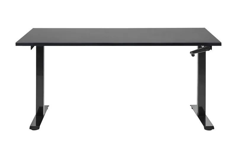 Bina Skrivebord 72x160 cm i Tre med Metallstativ - Svart - Møbler - Bord - Kontorbord - Skrivebord - Hev og senkbart skrivebord