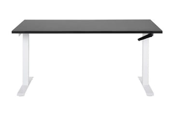 Bina Skrivebord 72x160 cm i Tre med Metallstativ - Svart|Hvit - Møbler - Bord - Kontorbord - Skrivebord - Hev og senkbart skrivebord