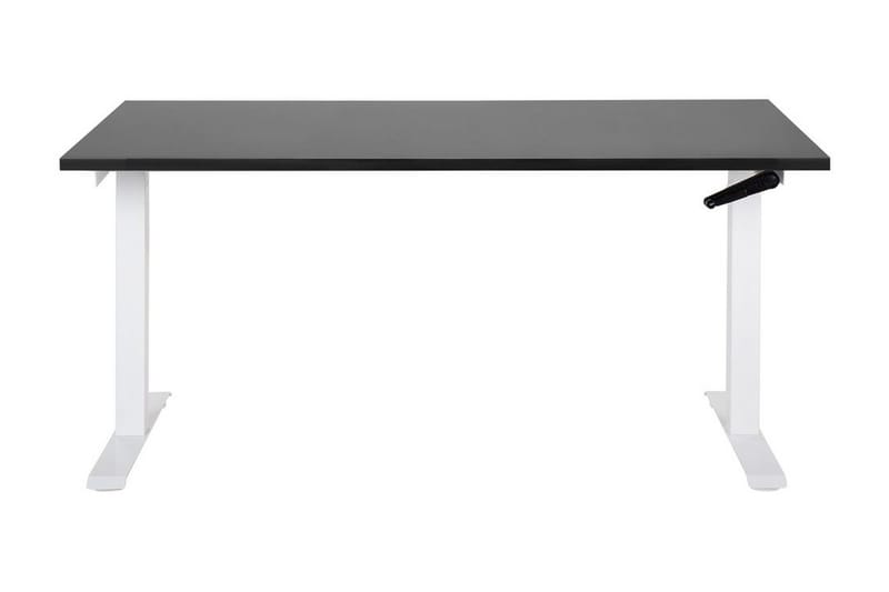 Bina Skrivebord 72x160 cm i Tre med Metallstativ - Svart|Hvit - Møbler - Bord - Kontorbord - Skrivebord - Hev og senkbart skrivebord