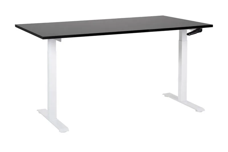Bina Skrivebord 72x160 cm i Tre med Metallstativ, Svart|Hvit
