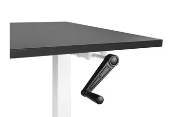 Bina Skrivebord 72x160 cm i Tre med Metallstativ - Svart|Hvit - Møbler - Bord - Kontorbord - Skrivebord - Hev og senkbart skrivebord