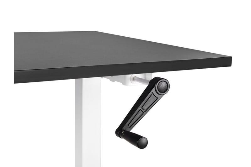 Bina Skrivebord 72x160 cm i Tre med Metallstativ - Svart|Hvit - Møbler - Bord - Kontorbord - Skrivebord - Hev og senkbart skrivebord
