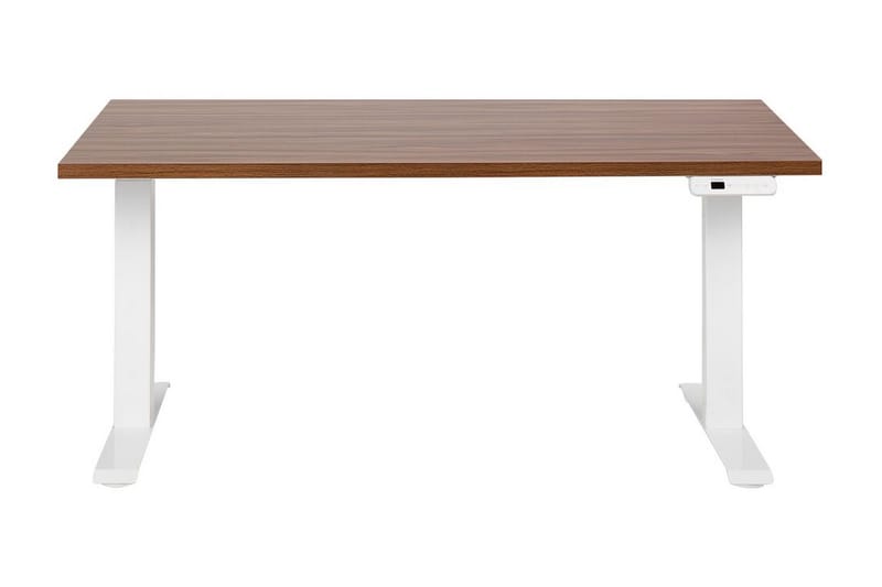 Bina Skrivebord 72x160 cm - Mørkt tre/Hvit - Møbler - Bord - Kontorbord - Skrivebord - Hev og senkbart skrivebord