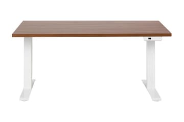 Bina Skrivebord 72x160 cm - Mørkt tre/Hvit - Møbler - Bord - Kontorbord - Skrivebord - Hev og senkbart skrivebord