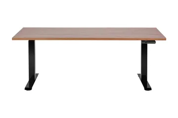 Bina Skrivebord 72x160 cm - Mørkt tre/Svart - Møbler - Bord - Kontorbord - Skrivebord - Hev og senkbart skrivebord
