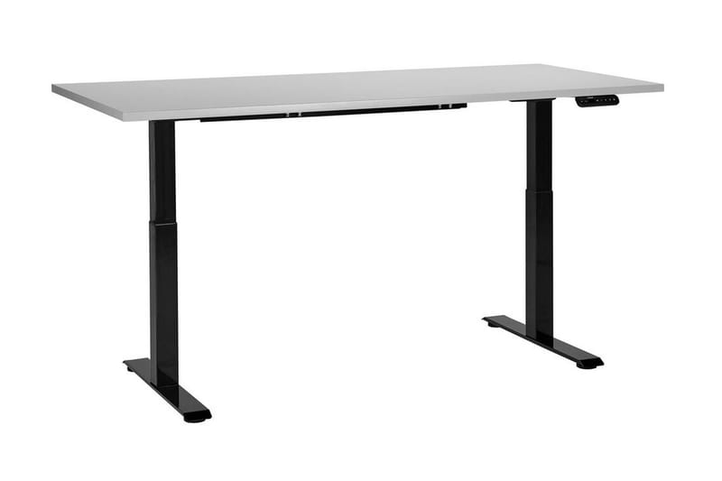 Bina Skrivebord 80x180 cm - Grå/Svart - Møbler - Bord - Kontorbord - Skrivebord - Hev og senkbart skrivebord