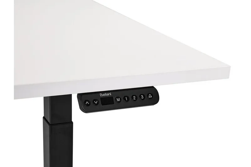 Bina Skrivebord 80x180 cm - Hvit/Svart - Møbler - Bord - Kontorbord - Skrivebord - Hev og senkbart skrivebord