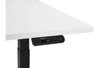 Bina Skrivebord 80x180 cm - Hvit/Svart - Møbler - Bord - Kontorbord - Skrivebord - Hev og senkbart skrivebord
