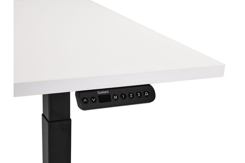 Bina Skrivebord 80x180 cm - Hvit/Svart - Møbler - Bord - Kontorbord - Skrivebord - Hev og senkbart skrivebord