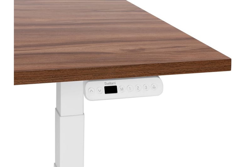 Bina Skrivebord 80x180 cm - Mørkt tre/Hvit - Møbler - Bord - Kontorbord - Skrivebord - Hev og senkbart skrivebord