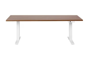 Bina Skrivebord 80x180 cm - Mørkt tre/Hvit - Møbler - Bord - Kontorbord - Skrivebord - Hev og senkbart skrivebord