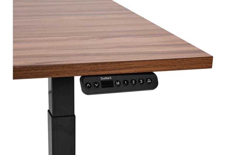 Bina Skrivebord 80x180 cm - Mørkt tre/Svart - Møbler - Bord - Kontorbord - Skrivebord - Hev og senkbart skrivebord