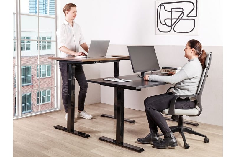 Bina Skrivebord 80x180 cm - Svart - Møbler - Bord - Kontorbord - Skrivebord - Hev og senkbart skrivebord