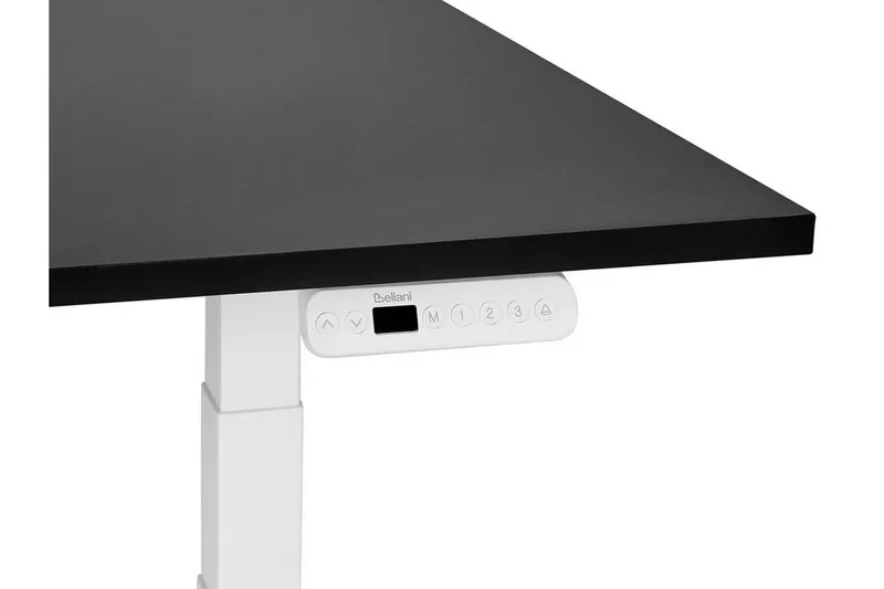 Bina Skrivebord 80x180 cm - Svart/Hvit - Møbler - Bord - Kontorbord - Skrivebord - Hev og senkbart skrivebord