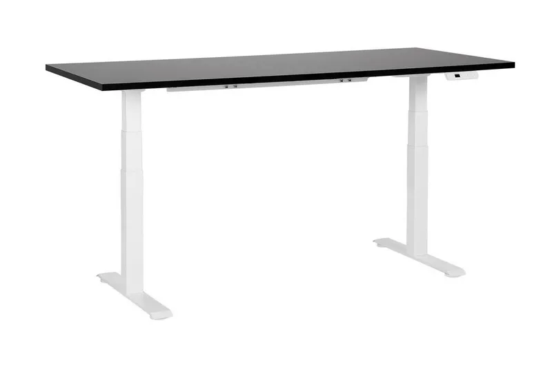 Bina Skrivebord 80x180 cm - Svart/Hvit - Møbler - Bord - Kontorbord - Skrivebord - Hev og senkbart skrivebord