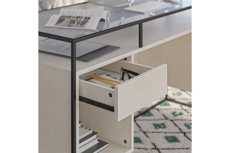 Bradford Skrivebord 139 cm Grå - Queer Eye - Møbler - Bord - Kontorbord - Skrivebord