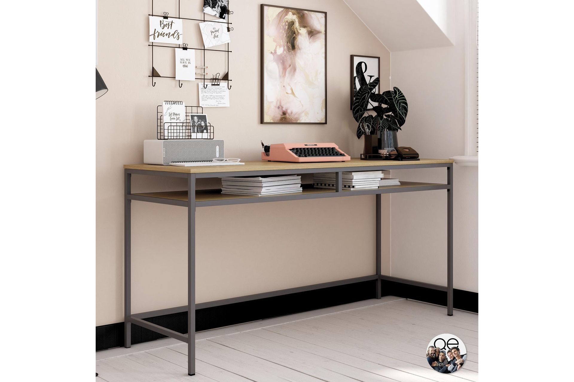 Bradford Skrivebord 153 cm Grå - Dorel Home