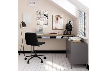 Bradford Skrivebord 153 cm Grå - Dorel Home - Møbler - Bord - Kontorbord - Skrivebord