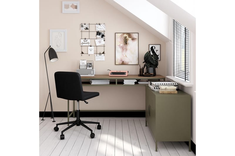 Bradford Skrivebord 153 cm Olivengrønn - Dorel Home - Møbler - Bord - Kontorbord - Skrivebord
