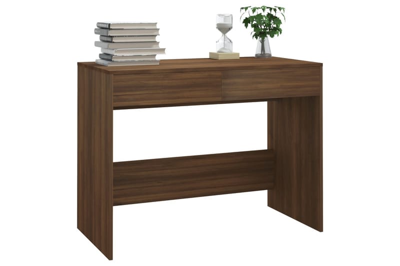 Skrivebord brun eik 101x50x76,5 cm sponplate - Brun - Møbler - Bord - Kontorbord - Skrivebord