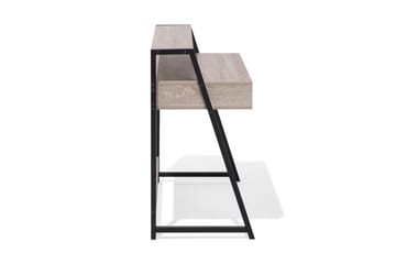 Calceta Skrivebord 100 cm med Oppbevaring Skuff + Hylle - Lysebrun/Hvit/Svart - Møbler - Bord - Kontorbord - Skrivebord