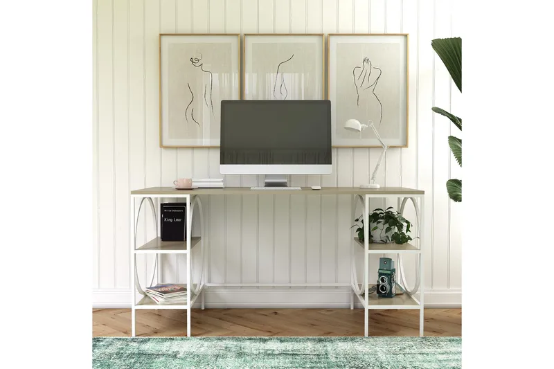 Cambridge Skrivebord 152 cm Brun, Dorel Home