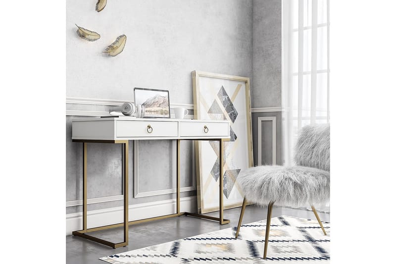 Camila Skrivebord 106 cm Hvit - CosmoLiving - Møbler - Bord - Kontorbord - Skrivebord