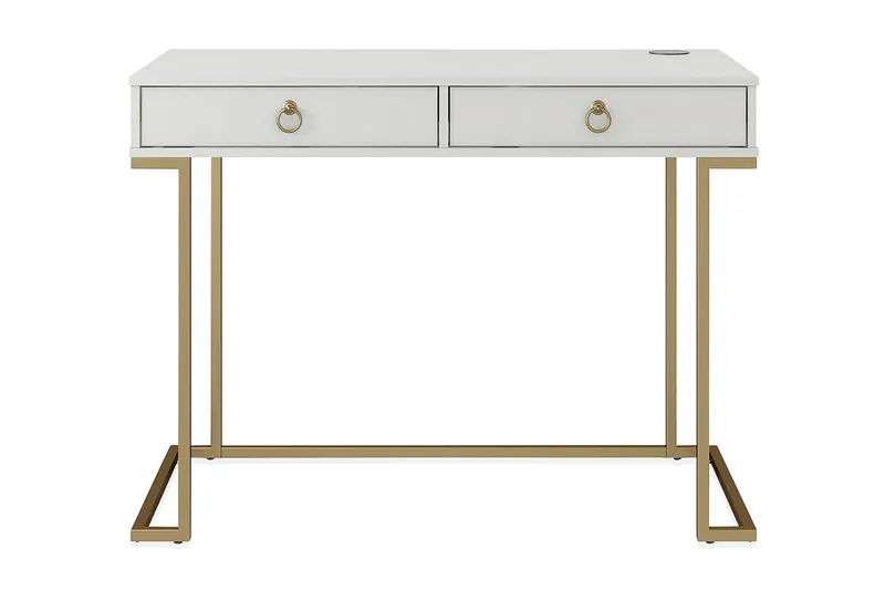 Camila Skrivebord 106 cm Hvit, CosmoLiving