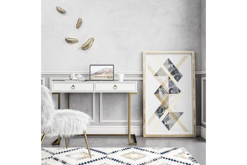 Camila Skrivebord 106 cm Hvit - CosmoLiving - Møbler - Bord - Kontorbord - Skrivebord