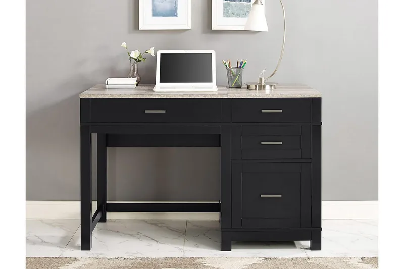 Carver Skrivebord 120 cm Svart - Dorel Home - Møbler - Bord - Kontorbord - Skrivebord - Hev og senkbart skrivebord