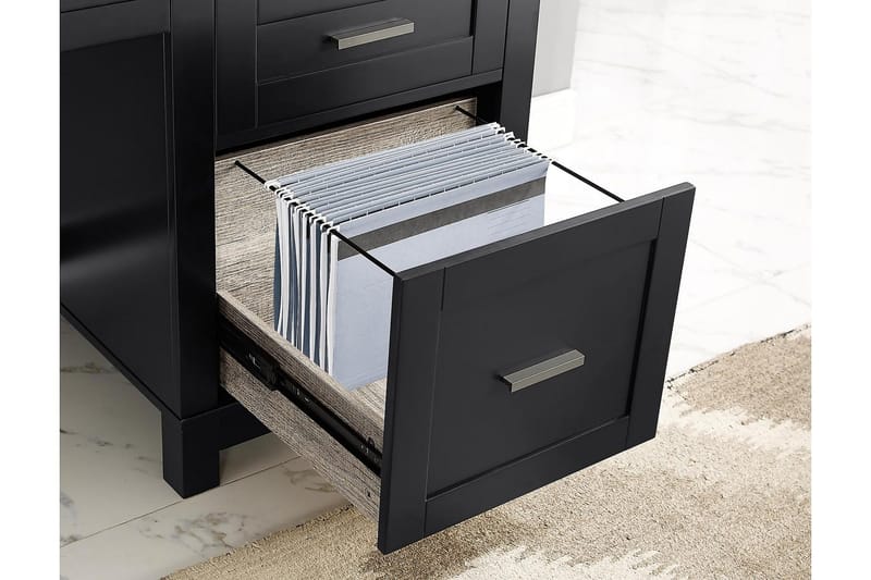 Carver Skrivebord 120 cm Svart - Dorel Home - Møbler - Bord - Kontorbord - Skrivebord - Hev og senkbart skrivebord