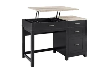 Carver Skrivebord 120 cm Svart - Dorel Home - Møbler - Bord - Kontorbord - Skrivebord - Hev og senkbart skrivebord
