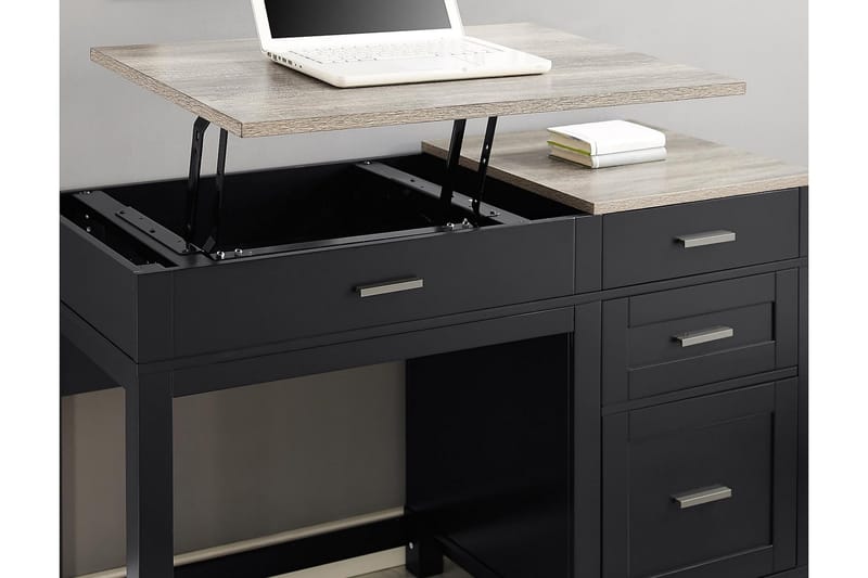 Carver Skrivebord 120 cm Svart - Dorel Home - Møbler - Bord - Kontorbord - Skrivebord - Hev og senkbart skrivebord
