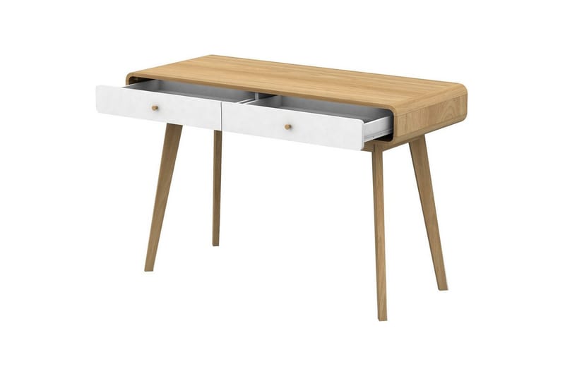 Skrivebord Cassie Eik/Hvit - Eik/Hvit - Møbler - Bord - Kontorbord - Skrivebord