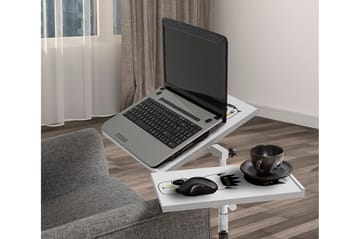 Cervino Ståskrivebord 67 cm Katt - Hvit/Svart - Møbler - Bord - Kontorbord - Skrivebord - Hev og senkbart skrivebord