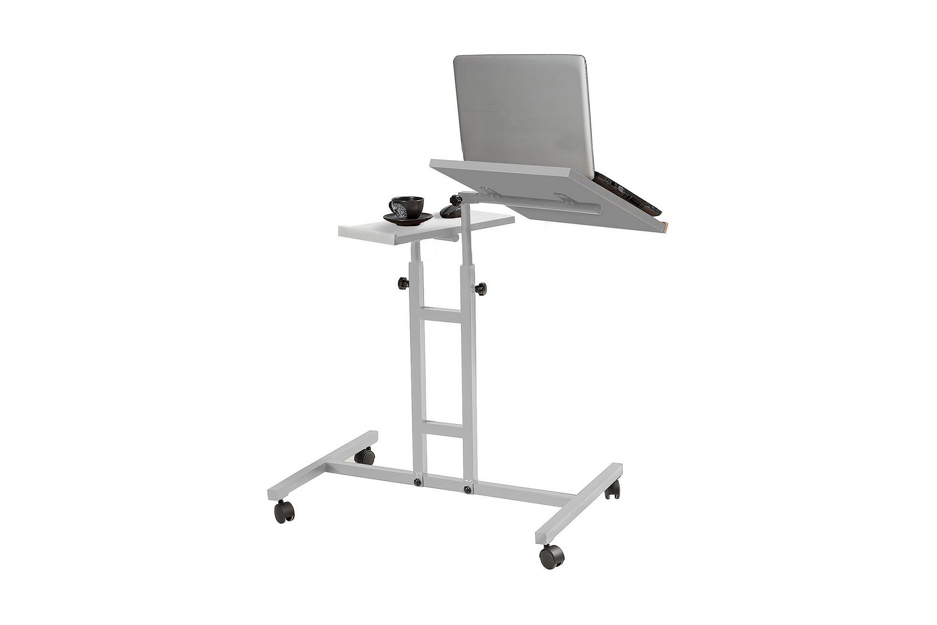 Cervino Ståskrivebord 67 cm Katt - Hvit/Svart - Møbler - Bord - Kontorbord - Skrivebord - Hev og senkbart skrivebord
